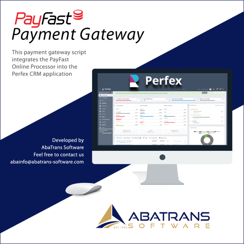 PayFast Gateway for Perfex CRM